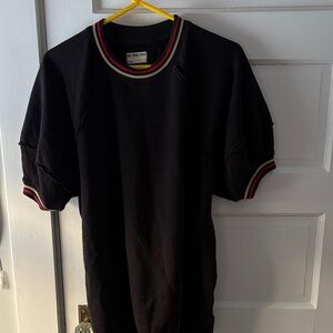 We The Free Black Tee with Multicolor Trim